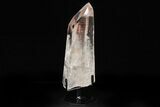 Exceptional, Glassy Quartz Point With Metal Stand - Brazil #206852-2